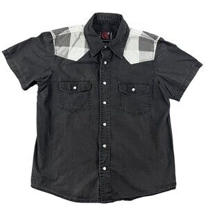 Chor Button Down Shirt Mens Small Pearl Snap Button Western